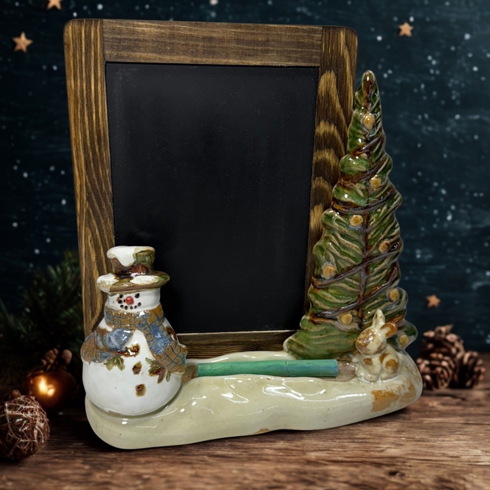 St. Nicholas Square Forest Friends Christmas Chalkboard Holder